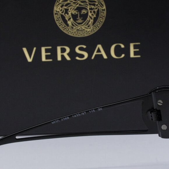 Versace VE2268 143387 Shield Sunglasses – Matte Black/Dark Grey - Picture 7 of 10